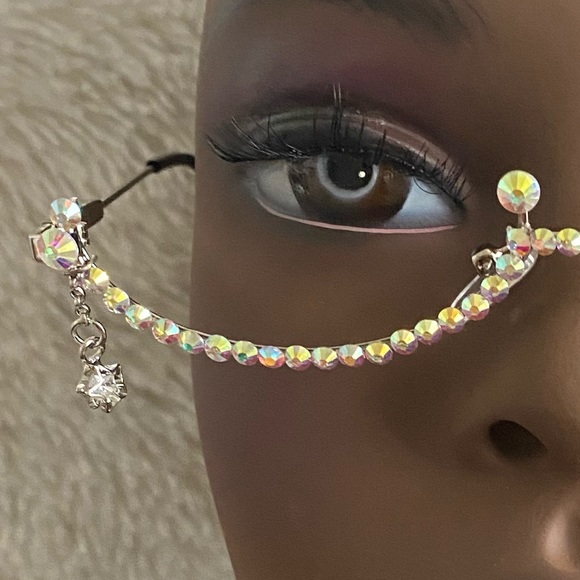 Lensless Rhinestone Glasses - Picture 2 of 2